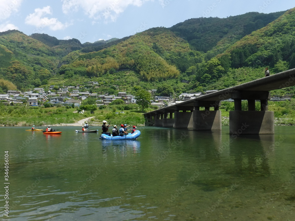 高知県　仁淀川の沈下橋とカヌー体験